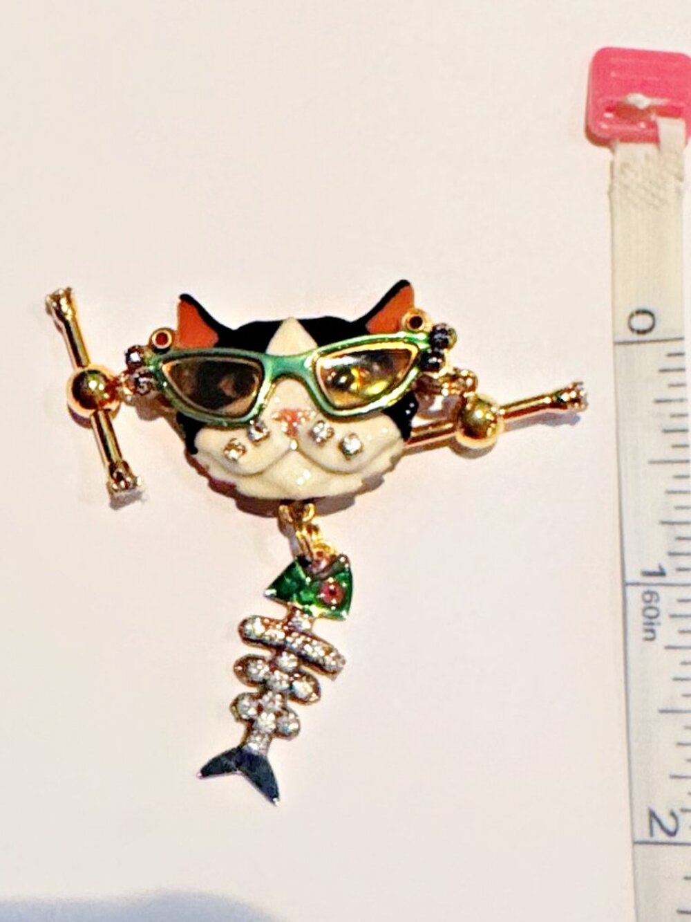 NEW Lunch at the Ritz LATR 2GO Cool Cat Toggle Link Charm 2" Flawless - Picture 2 of 4